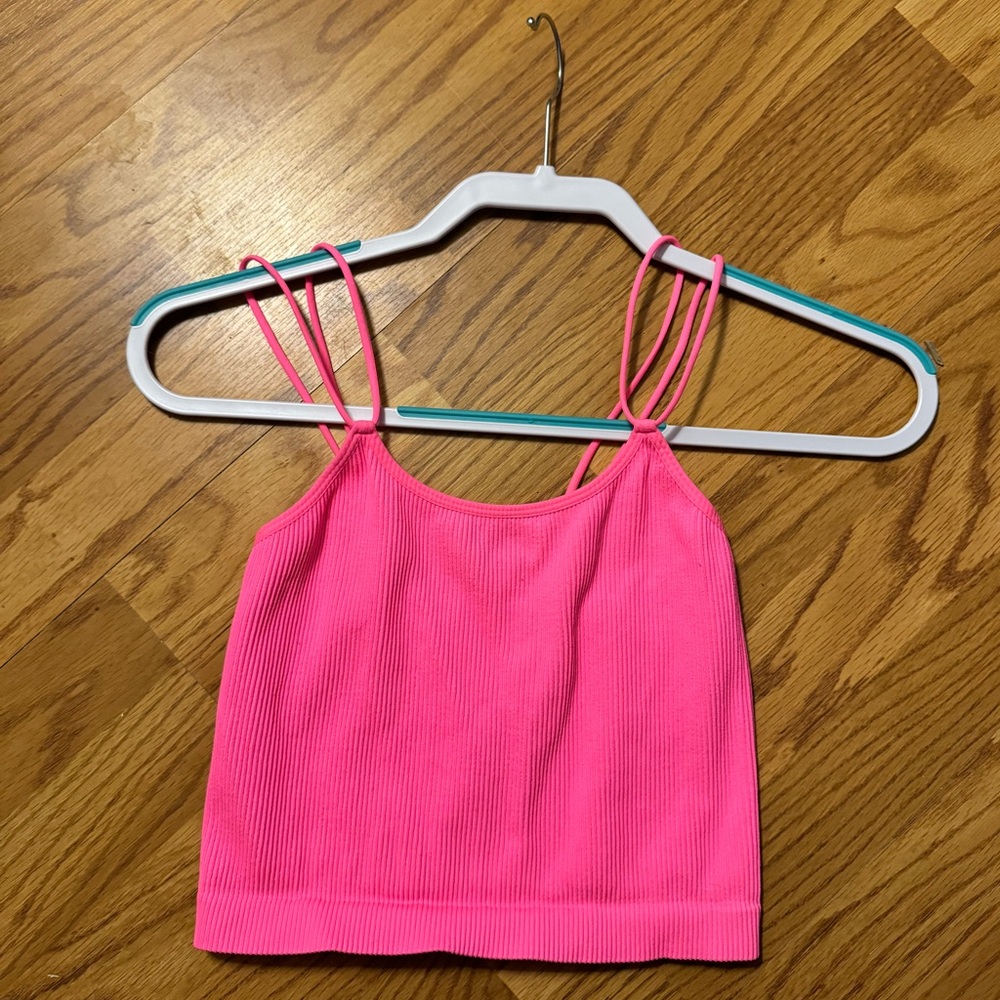 Colsie M Pink Crop Tank